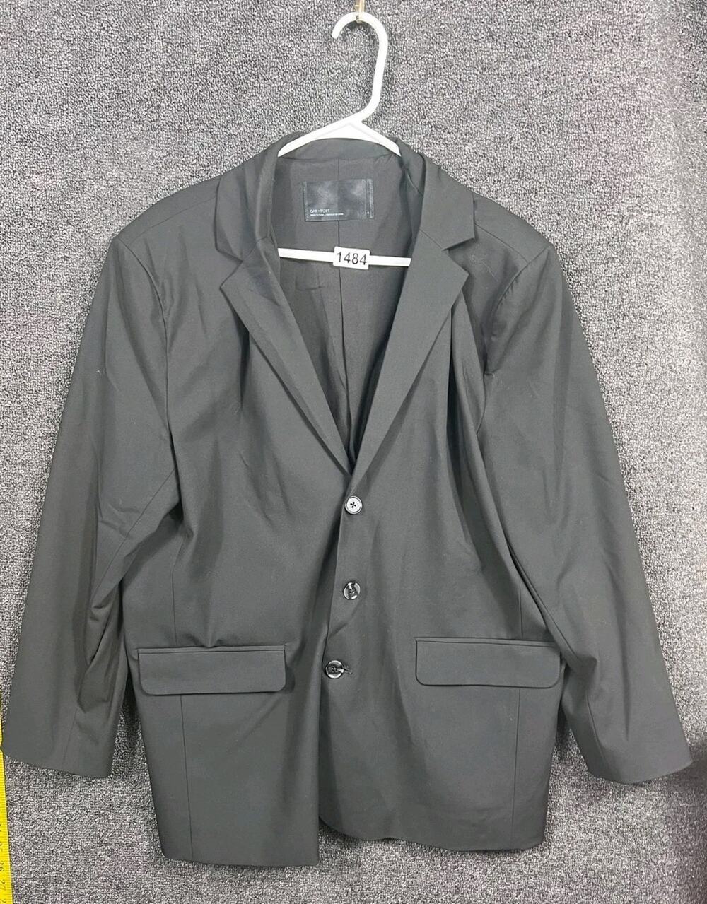 Oak And Fort Blazer Womens Size L Black 3-Button Closure Boyfriend Jacket Casual